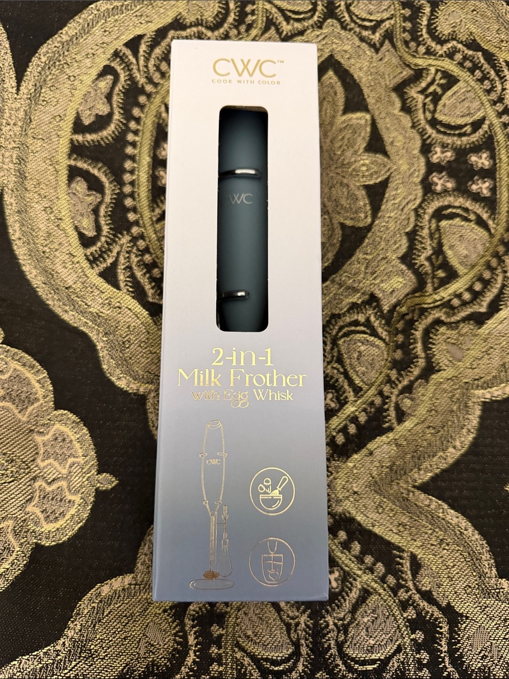 CWC 2-in-1 Milk Frother in Slate Blue